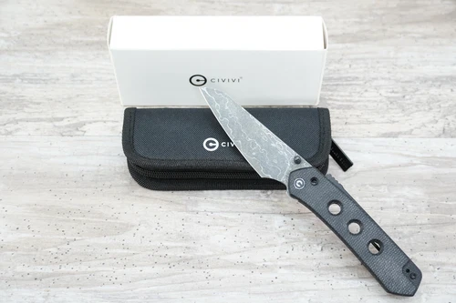 Civivi Vision FG C22036-DS2 - Black Micarta - Damascus