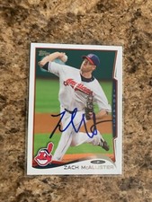Zach McAllister Signed 2014 Topps Auto Cleveland Indians # 616