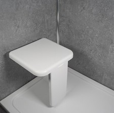 Wall-Mounted Shower Seat with Leg Compact Modern For Elderly Disabled