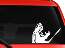 Star Wars Darth Darth Vader on car truck SUV laptop MAC Decal Sticker 6" White