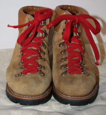 Montblanc VTG Hiking suede leather‎ boots M6.5 W8 RARE Vintage Suede Leather Mountaineering Hiking Boots  main image 2