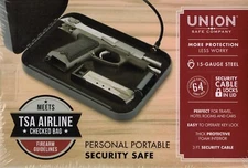 Personal Portable Security Safe : 15 Gauge Steel with 3 Ft Cable : Meets TSA