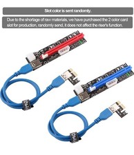 Ubit 12 Pack Latest PCI-E Riser Adapter Card W Led Notice  60cm USB 3.0 Cable