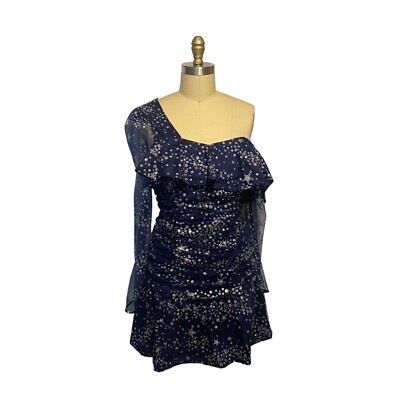 endless rose Glitter Star Embroidered Asymmetrical Dress L | eBay