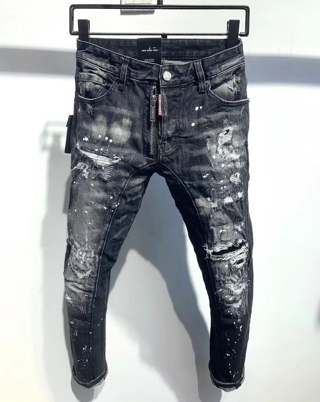 DSQUARED SLIM DSQ ZIPPER Black Jeans