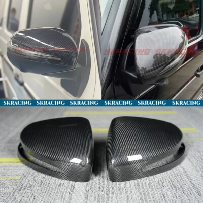 Fit For Benz G-Class W464 G500 G63 Dry Carbon Fiber Replace Mirror Caps Cover