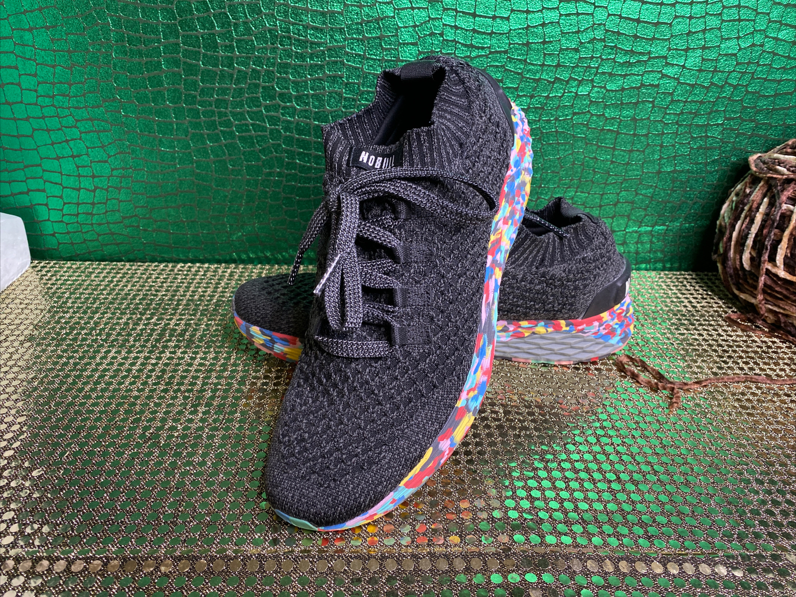 no bull black wild knit runner Multicolored Bottom Rare Size 12