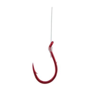 Gamakatsu Snelled Single Trout Egg Hooks - Premium Fishing Hooks (Red)