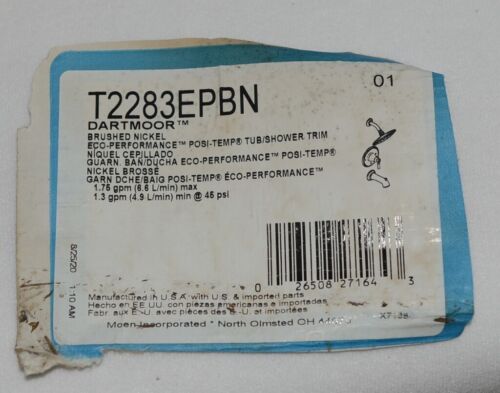 Moen T2283EPBN Dartmoor Posi Temp Eingriffwanne Duschverkleidung gebürstetes Nickel - Bild 7 von 8