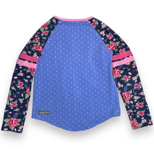 Matilda Jane Girls 6 Winter Mix Top Moments With You Polka Dot Floral Raglan Fun - Picture 2 of 5