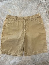 Eddie Bauer Shorts Women's 12 Legend Wash Brown Bermuda waist 36 inseam 10