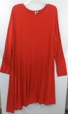 ASOS Women's sz 18 Red Long Sleeve Asymmetric Midi Dress NWT