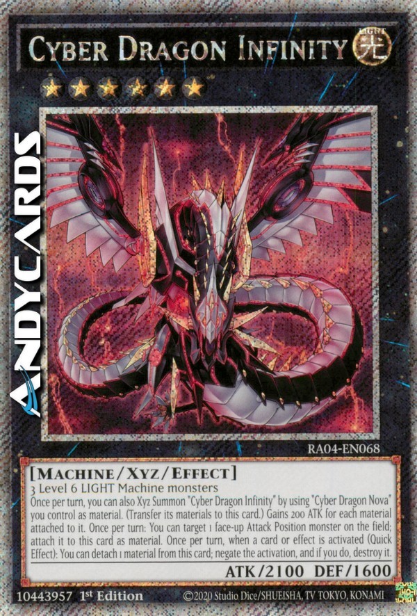 CYBER DRAGON INFINITY Secret Platinum RA04 EN068 1st Edition