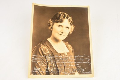 1920s Photo 8x10'' - Portrait of Singing Teacher with Handwritten Inscription V21