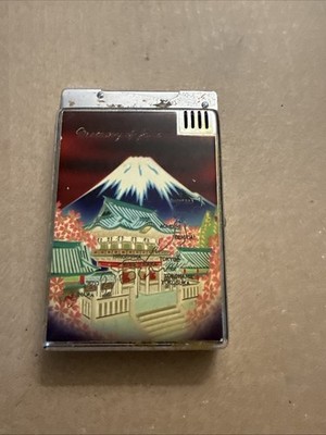 Vintage Memory Of Japan Automatic  Combination  Lighter By Hadson Orig. Box