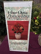 FIBER OPTIC " POINSETTIA ARRANGEMENT "Christmas