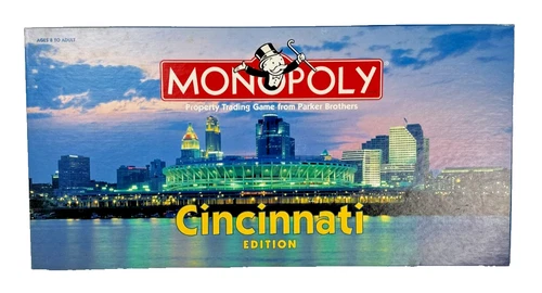 Parker Brothers Monopoly Cincinnati Edition Vintage City Board Game Collectible