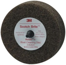 3m 3M-7410 Scotch-brite Rivet Cleaning Disc 07410, 4" X 1 1/4"