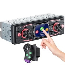 Single DIN Car Stereo with Touchscreen, Bluetooth Audio, Car Radio Receiver,