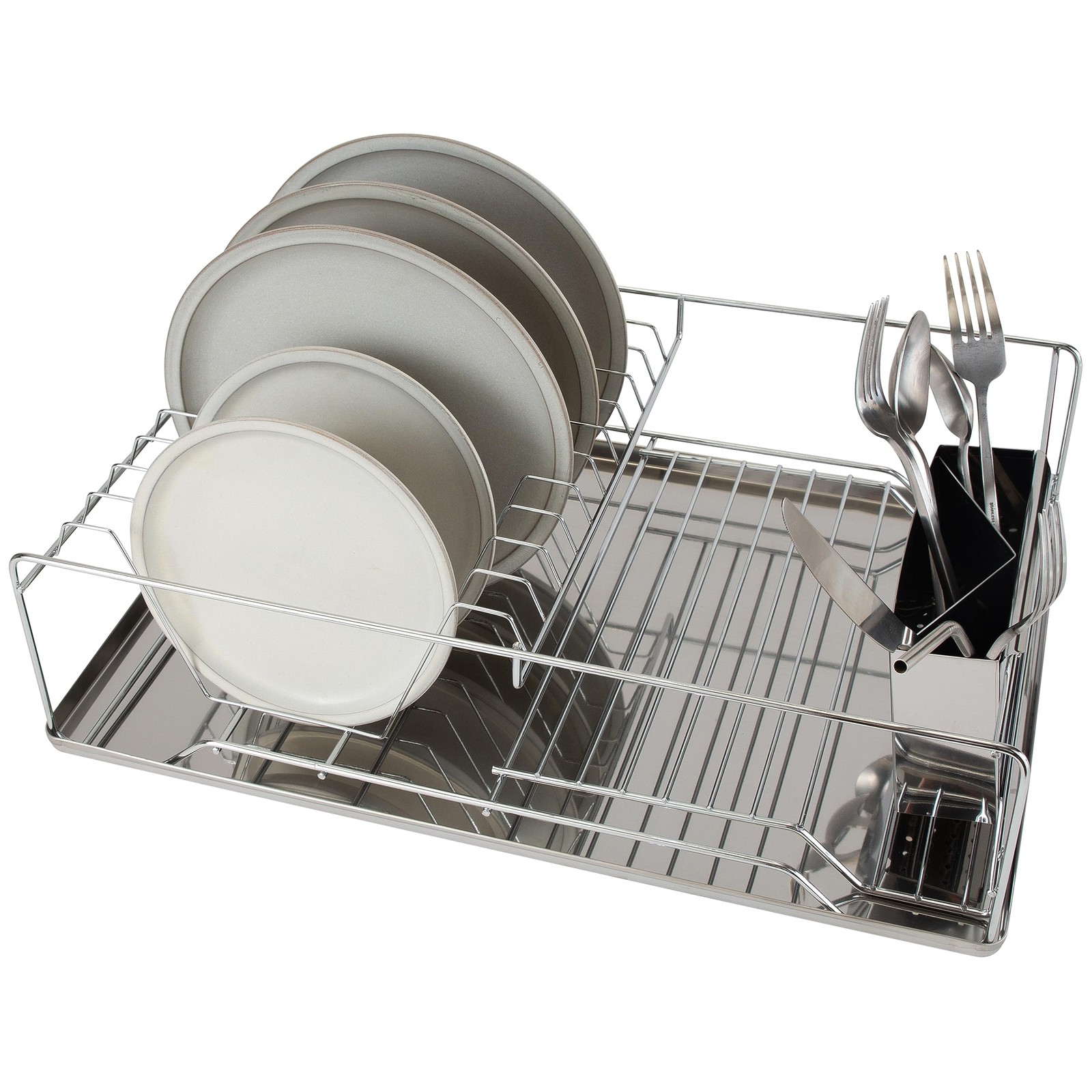 3 Piece Dish Rack | Drain Tray | Cutlery Holder | Countertop | Organizer | Ho...