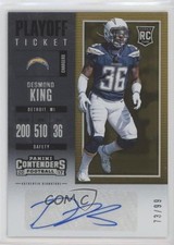 2017 Panini Contenders Rookie Playoff Ticket 73/99 Desmond King #124 Auto 0c6