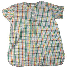 The Vermont Country Store Dress Gingham Cottage Prairie Plaid Pocket Midi sz 3X