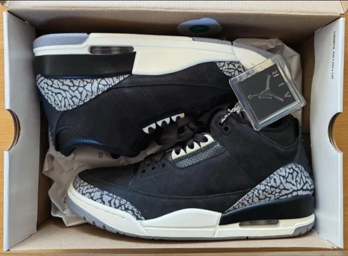 Air Jordan 3 Off Noir Donna UK 8.5 Nuovo con scatola