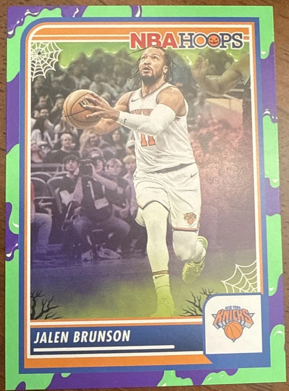 Jalen Brunson 2023-24 Panini Haunted Hoops Holo Candy Insert NY Knicks