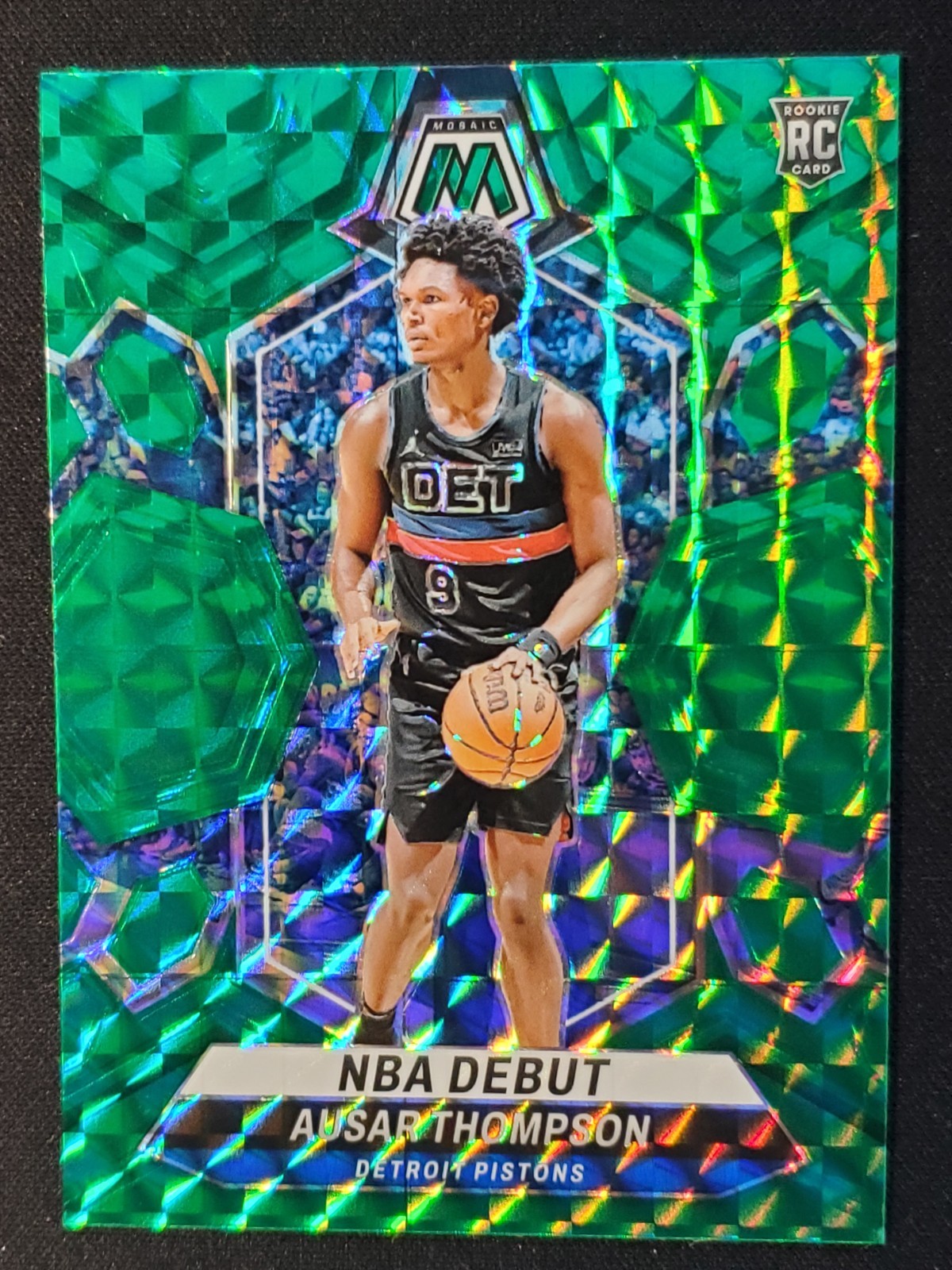 2023-24 Mosaic Basketball - Ausar Thompson RC - Green Mosaic NBA Debut - No. 262