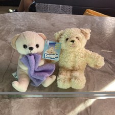 Vintage Snuggle Bears Plush 5  With Original Tags on 1. Set of 2