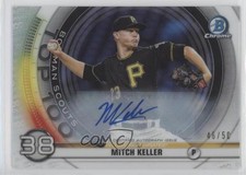 2020 Bowman Scouts Top 100 Chrome Auto 46/50 Mitch Keller #BTP-38 Auto 4z8