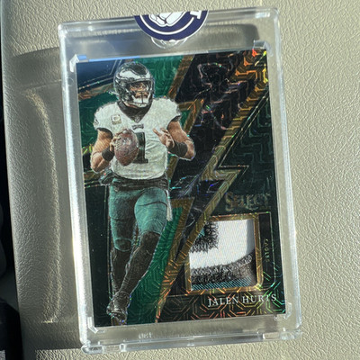 Panini 2022 Select Jalen Hurts Sparks SP-6 Green Prizm Patch /5 Eagles
