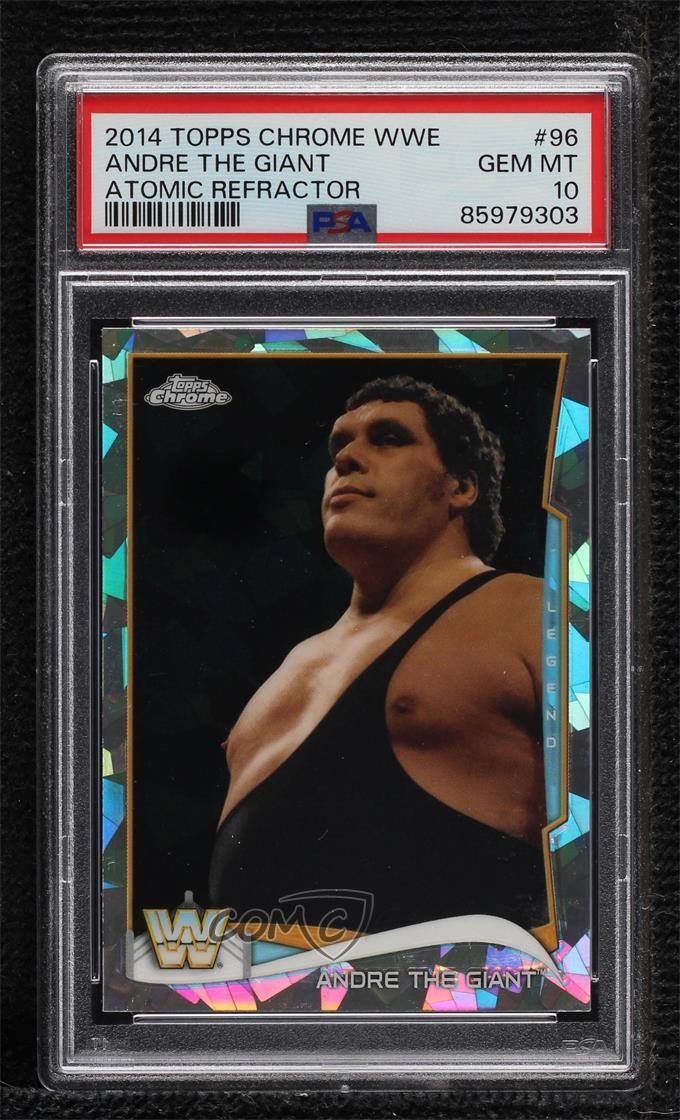 2014 Topps Chrome WWE Atomic Refractor Andre the Giant #96 PSA 10 GEM MT 06bg