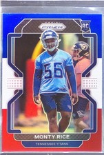 2021 Prizm Monty Rice Red White and Blue RC #420 Titans