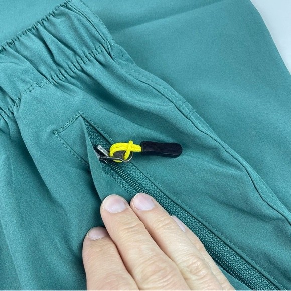 Solid Green Cargo Workout Zipper Pocket Jogger Pa… - image 7