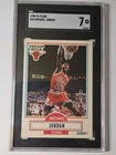 Michael Jordan SGC 7 Vintage Fleer 1990 MJ Chicago Bulls Basketball Card NBA HOF