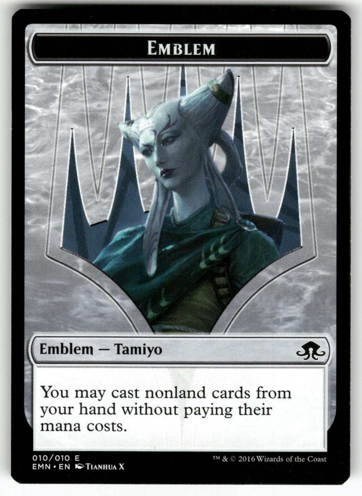 Emblem - Tamiyo, Field Researcher 10 Token Eldritch Moon Near Mint