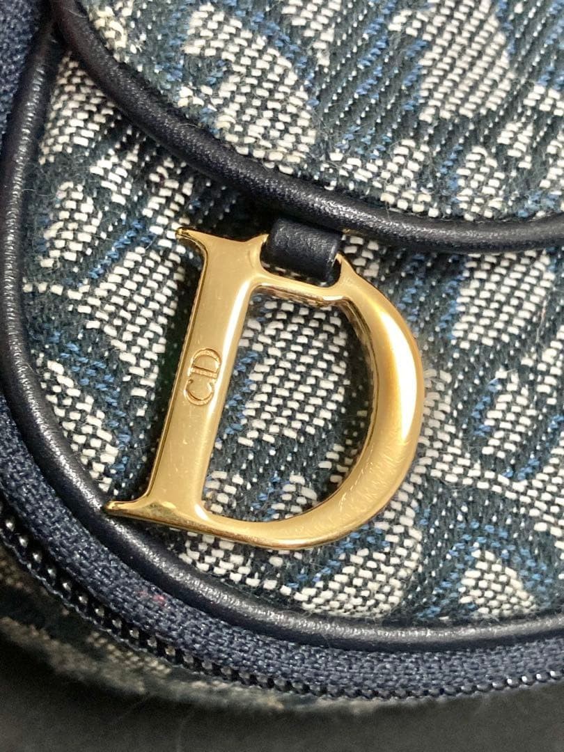 Christian Dior Saddle Pouch Navy Women's Pre-owned From Japan image 7