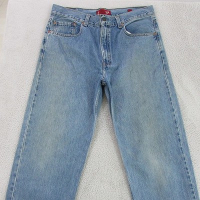 Levis 504 Straight Jeans Mens Size W34-W36 L34 Light Blue