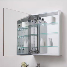 24 In. W X 30 In. H Rectangular Medicine Cabinet with Mirror