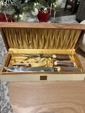 Ekco Flint Carving Set Of 3 in a Presentation Box Vintage MCM