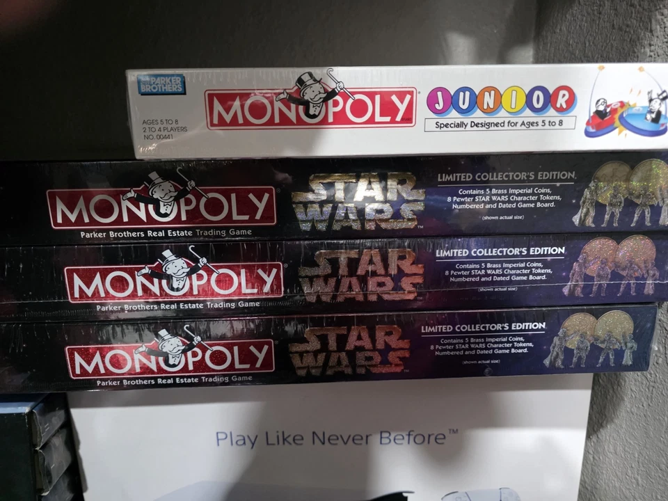 Star Wars Monopoly #40786 Edición Limitada Coleccionista 1996 Sellado 20 Aniversario Foto 2 de 3