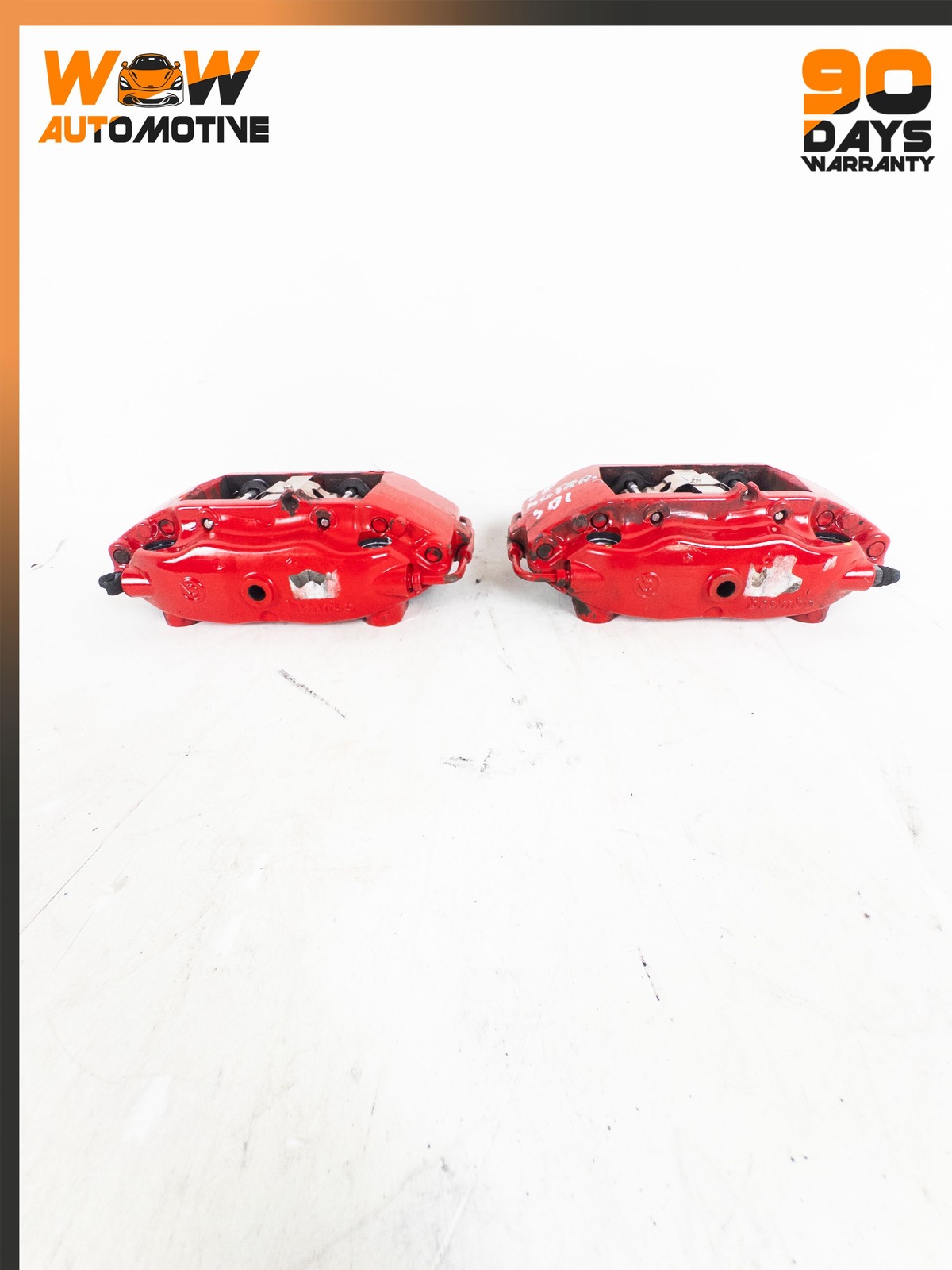 08-19 MASERATI GRANTURISMO REAR RIGHT LEFT BRAKE CALIPER ASSEMBLY RED SET OEM
