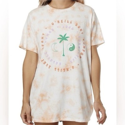 NWT O Neill Be Nice Oversized Tie-Dye Tee Shirt Size M