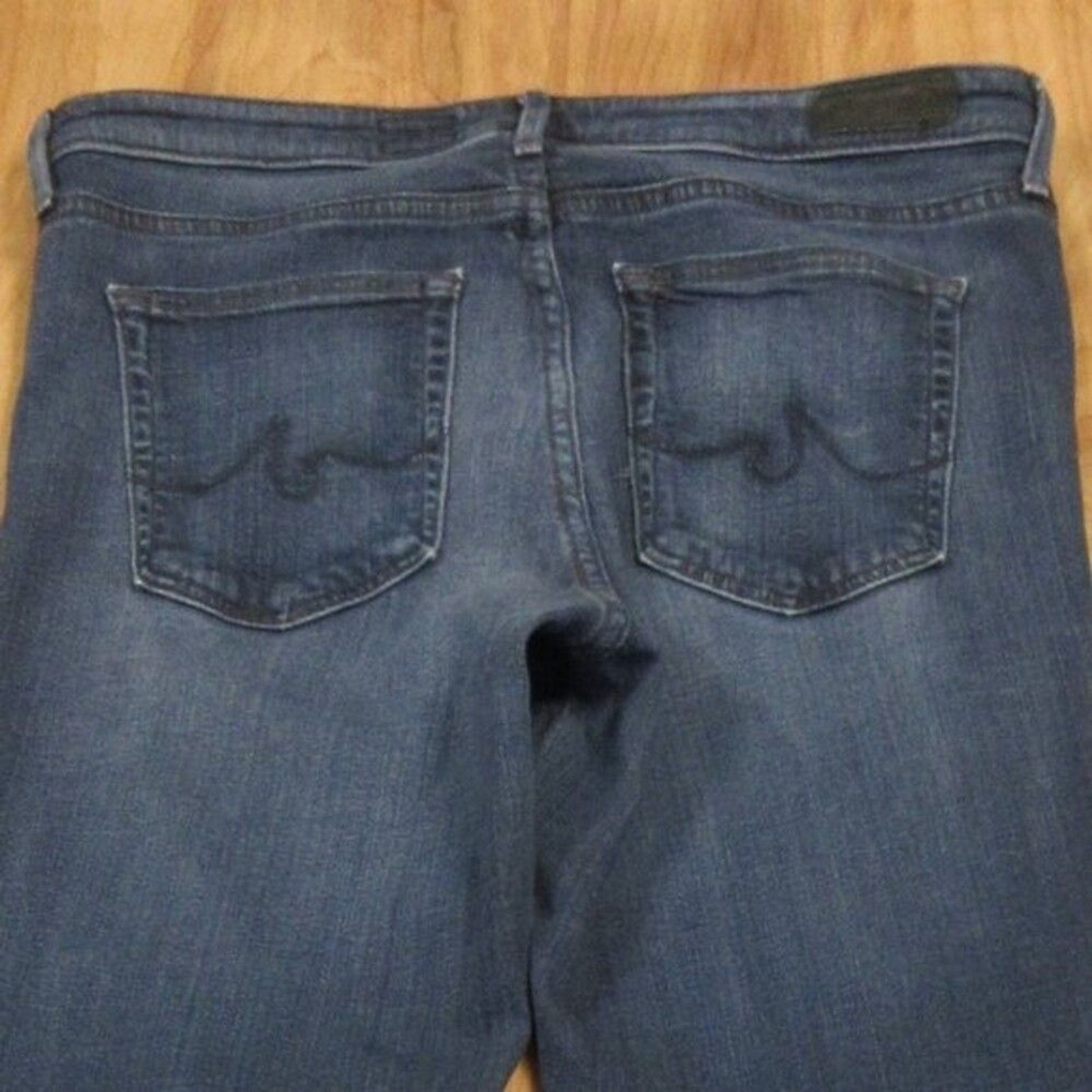 AG ADRIANO GOLDSCHMIED The Prima Mid Rise Cigarette Leg Denim Jeans Sz 30 (31.5) thumbnail 3