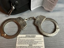 Vintage Smith  Wesson Handcuffs Model 100 Nickel