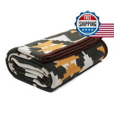 ACUSHLA Merino Wool Camp Blanket - Warm Thick Washable Large Outdoor Camping