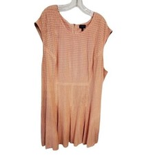 The Limited Collection Plus Size 3X Rose Pink Laser Cut A-Line Dress