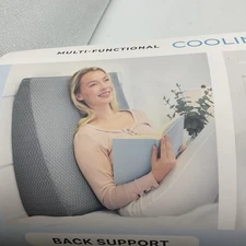 Dream Plush Cooling Memory Foam Wedge Pillow 24x24ix10in Gray