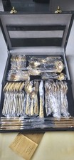 SBS Solingen 70teiliges Besteck 23/24 Karat hartvergoldet NEU im Original Koffer